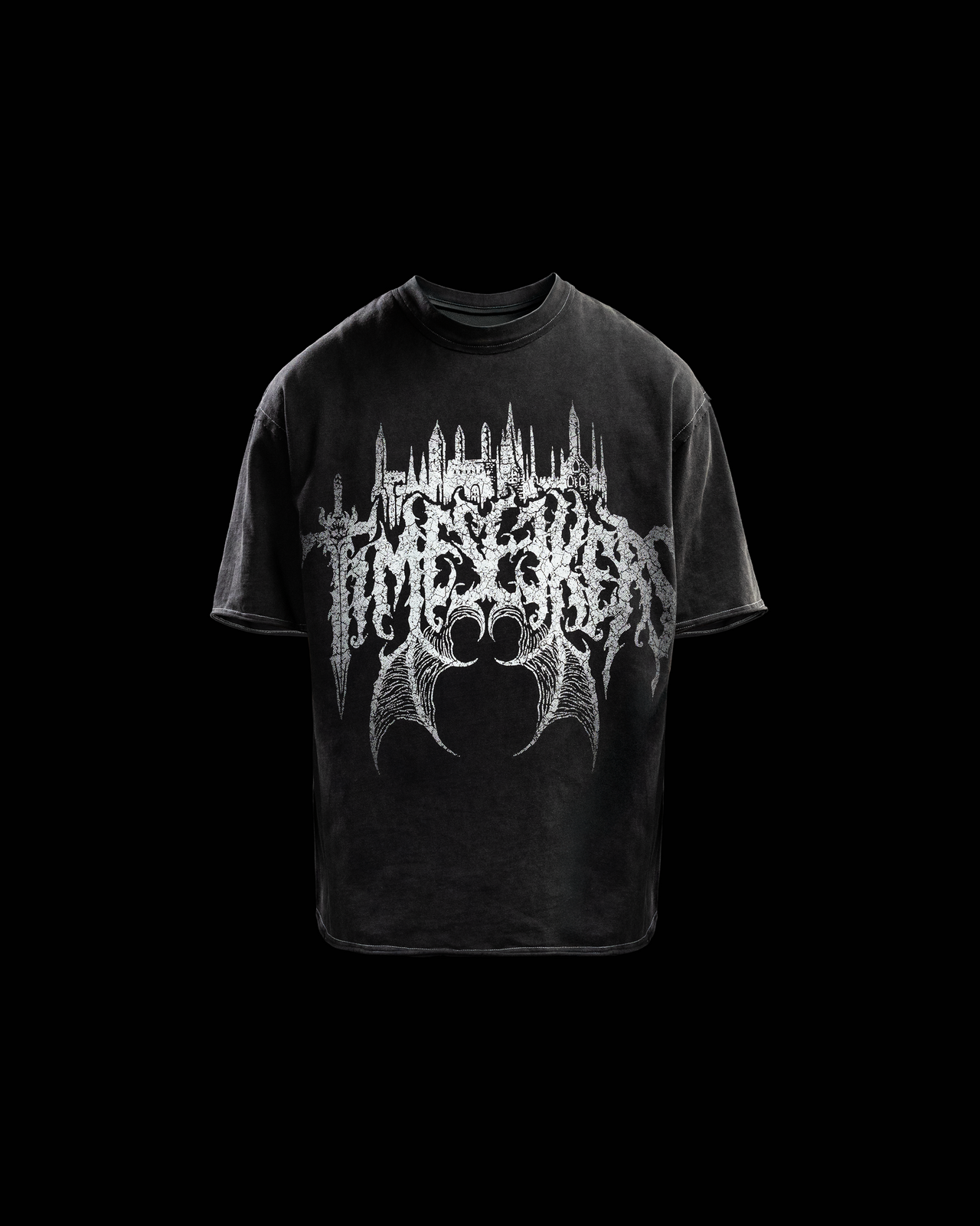 CHAMBERBOUND LOGO T-SHIRT BLACK WASHED