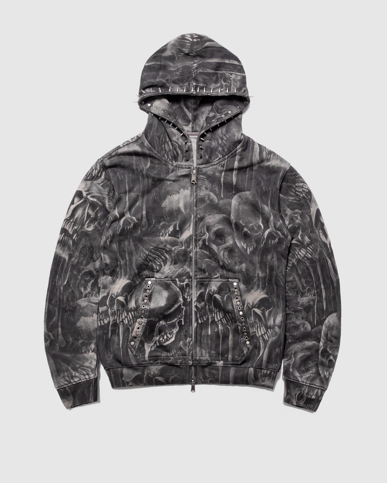 SOULREAVER SPIKEY ZIP-HOODIE PHANTOM GREY