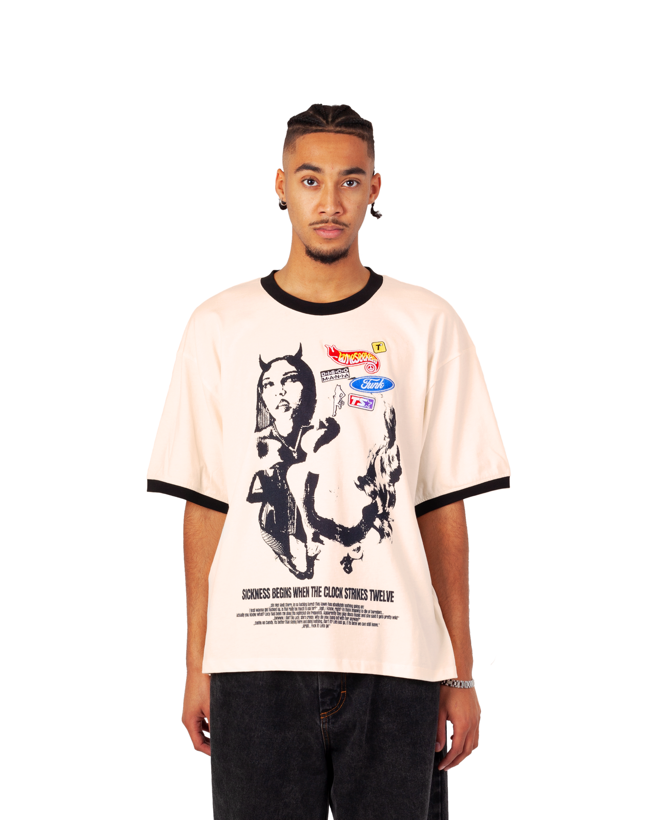 CANDY & CHERRY - RINGER T-SHIRT
